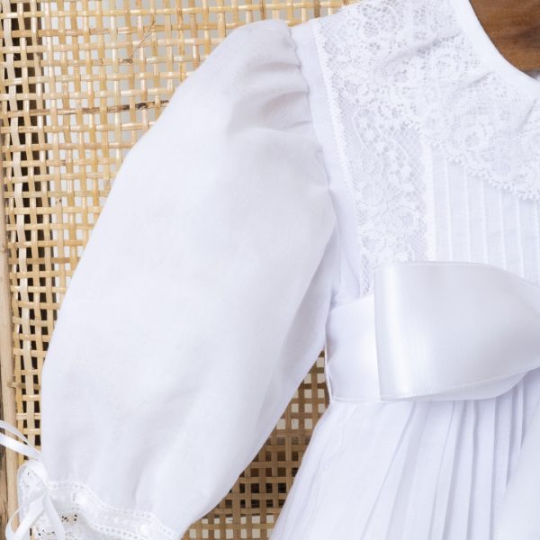 Robe de baptême en voile de coton