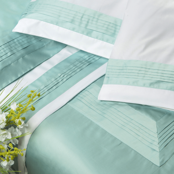 Linge de lit plissé