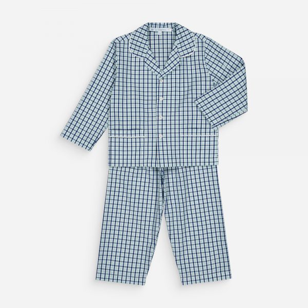 Pyjama garçon carreaux et manches longues